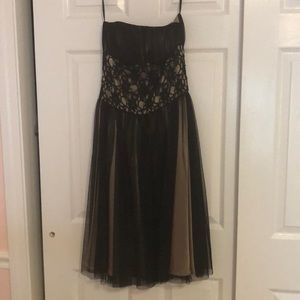 Strapless Lace and Tulle Cocktail Dress